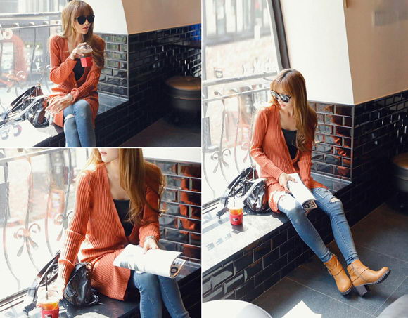 Đẹp lạ với áo Cardigan dáng dài