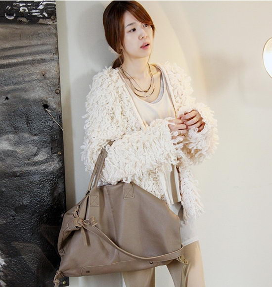 Cardigan len xù ấm áp ngày đông