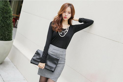 Chân váy dạ Hàn duyên dáng ngày đông