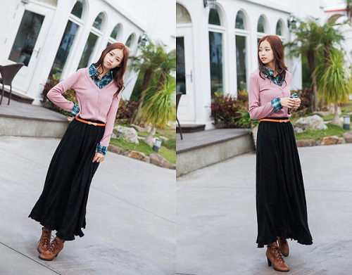 Chân váy Midi mùa lạnh
