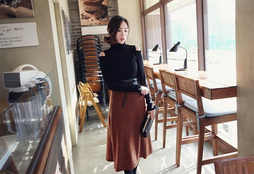Chân váy Midi mùa lạnh
