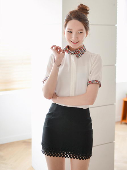Quyến rũ với áo sơ mi trắng kiểu