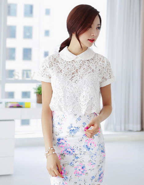 Yêu kiều với sơ mi ren